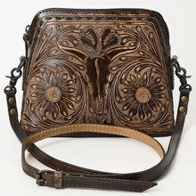 Load image into Gallery viewer, Longhorn Belle Hand Tooled Leather Crossbody Purse