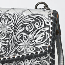Load image into Gallery viewer, Silverlake Hand Tooled Leather Crossbody Purse