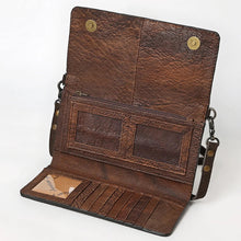 Load image into Gallery viewer, Victoria Suede Leather Boot Stitch Crossbody Wallet