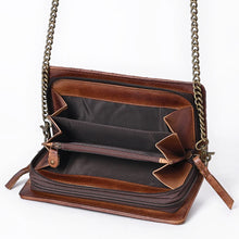 Load image into Gallery viewer, Western Woven Quilted Leather Crossbody Wallet