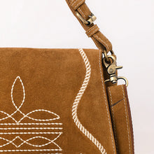 Load image into Gallery viewer, The Loretta Suede Boot Stitch Crossbody Purse