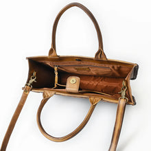 Load image into Gallery viewer, Desert Willow Western Leather Shoulder Tote Bag