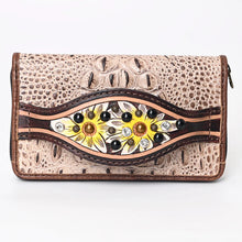 Load image into Gallery viewer, Daisy Coyote Embossed Leather Wallet