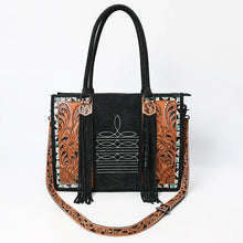 Load image into Gallery viewer, Park Noir Suede Leather Tote Bag