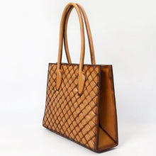 Load image into Gallery viewer, Western Whiskey Quilted Leather Tote Bag