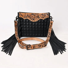 Load image into Gallery viewer, Regal Quilted Hand Tooled Leather Crossbody Purse