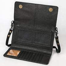 Load image into Gallery viewer, Victoria Suede Leather Boot Stitch Crossbody Wallet