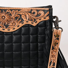 Load image into Gallery viewer, Regal Quilted Hand Tooled Leather Crossbody Purse