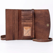 Load image into Gallery viewer, Estancia Western Leather Crossbody Wallet