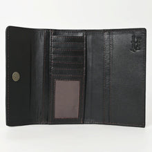 Load image into Gallery viewer, Western Hand Tooled Leather Wallet Purse, Leather Wallet, Genuine Leather Bag, Western Purse, Luxury Wallet, Cowhide Wallet