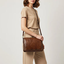 Load image into Gallery viewer, Venice Bay Western Leather Organizer Crossbody Bag | Full Grain Leather Travel Purse | Western Organizer Bag