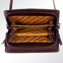 Load image into Gallery viewer, Western Leather Wallet Purse, Hand Tooled Leather Wallet, Crossbody Purse, Womens Leather Wallet, Genuine Leather, American Darling Wallet