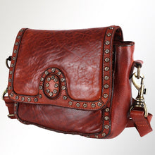 Load image into Gallery viewer, Western Purse, Cowhide Purse, Genuine Vintage Leather Western Fashion Retro Handmade Crossbody Bag Purse
