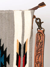 Load image into Gallery viewer, Western Purse Bag, Concealed Carry Purse, Hand Tooled Leather, Aztec Purse, Southwest Saddle Blanket, Genuine Leather, American Darling