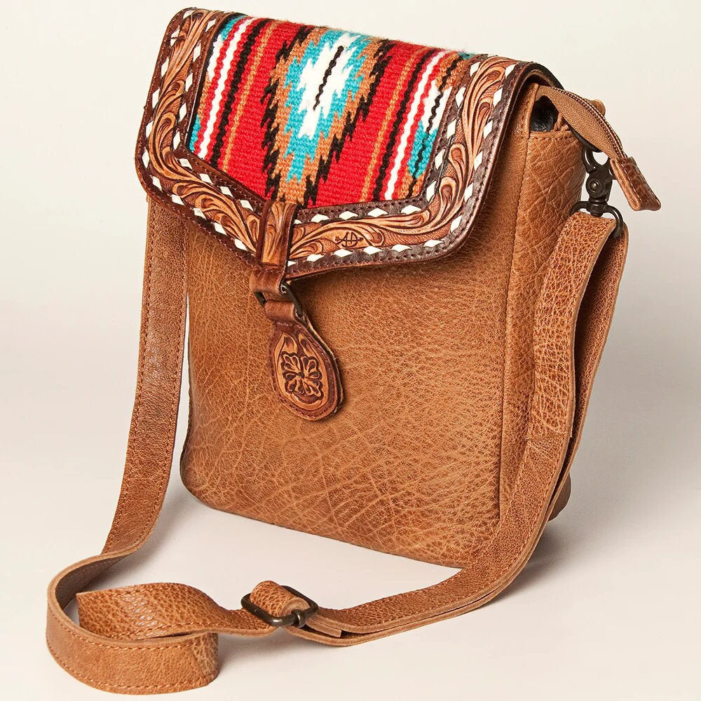 AD Crossbody Western Leather Purse Pink main image 1
