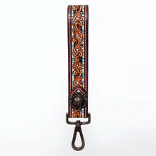 Load image into Gallery viewer, Western Hand Tooled Leather Purse Wrist Strap, Cowhide Wristlet Strap, American Darling Leather Purse Strap, Genuine Cowhide Wrist Strap