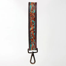 Load image into Gallery viewer, Western Hand Tooled Leather Purse Wrist Strap, Cowhide Wristlet Strap, American Darling Leather Purse Strap, Genuine Cowhide Wrist Strap