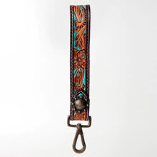 Load image into Gallery viewer, Western Hand Tooled Leather Purse Wrist Strap, Cowhide Wristlet Strap, American Darling Leather Purse Strap, Genuine Cowhide Wrist Strap