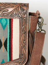 Load image into Gallery viewer, Western Hand Tooled Leather Purse, Concealed Carry Purse, Cowhide Purse, Leather Backpack Women, Genuine Cowhide, Western Purse Backpack