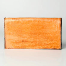 Load image into Gallery viewer, Western Hand Tooled Leather Wallet Purse, Western Buck Stitch Wallet, Leather Crossbody Purse, Genuine Leather Bag, Genuine Cowhide Bag