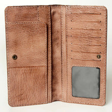 Load image into Gallery viewer, Womens Leather Wallet, Vintage Leather Wallet, Distressed Leather Wallet, Soft Leather Wallet, Genuine Leather Clutch