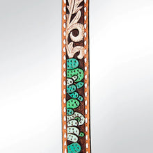 Load image into Gallery viewer, Western Hand Tooled Leather Purse Strap, Cowhide Purse Strap, American Darling Leather Purse Strap, Genuine Cowhide Strap