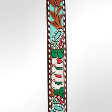 Load image into Gallery viewer, Western Hand Tooled Leather Purse Strap, Cowhide Purse Strap, American Darling Leather Purse Strap, Genuine Cowhide Strap