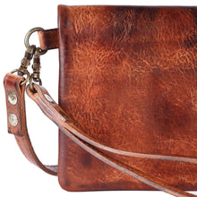 Load image into Gallery viewer, Western Leather Crossbody Wallet Purse, Vintage Leather Wallet, Distressed Leather Wallet Purse, Womens Genuine Leather Wallet