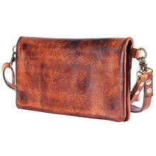 Load image into Gallery viewer, Western Leather Crossbody Wallet Purse, Vintage Leather Wallet, Distressed Leather Wallet Purse, Womens Genuine Leather Wallet