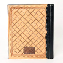 Load image into Gallery viewer, Hand Tooled Leather Portfolio, Leather Padfolio, Leather Legal Pad Portfolio, Leather Legal Pad Notebook, Tooled Leather Portfolio Envelope