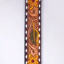 Load image into Gallery viewer, Womens Western Hand Tooled Leather Belt, Rodeo Belt, Embossed Leather Belt, Western Belt, Cowboy Belt, Cowgirl Belt, Handmade Sunflower Belt