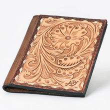 Load image into Gallery viewer, Western Hand Tooled Leather Wallet Purse, Western Buck Stitch Wallet, Leather Clutch, Genuine Leather Wallet, Leather Wallet, Western Wallet