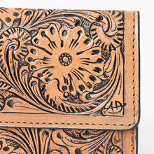 Load image into Gallery viewer, Western Hand Tooled Leather Wallet Purse, Leather Wallet, Genuine Leather Bag, Western Purse, Luxury Wallet, Cowhide Wallet