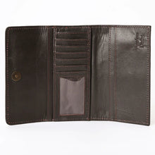 Load image into Gallery viewer, Western Hand Tooled Leather Wallet Purse, Leather Wallet, Genuine Leather Bag, Western Purse, Luxury Wallet, Cowhide Wallet