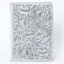 Load image into Gallery viewer, Hand Tooled Leather Portfolio, Leather Padfolio, Leather Legal Pad Portfolio, Leather Legal Pad Notebook, Tooled Leather Portfolio Envelope