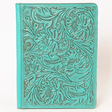 Load image into Gallery viewer, Hand Tooled Leather Portfolio, Leather Padfolio, Leather Legal Pad Portfolio, Leather Legal Pad Notebook, Tooled Leather Portfolio Envelope