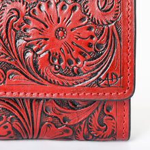 Load image into Gallery viewer, Western Hand Tooled Leather Wallet Purse, Leather Wallet, Genuine Leather Bag, Western Purse, Luxury Wallet, Cowhide Wallet