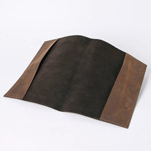 Load image into Gallery viewer, Hand Tooled Leather Day Planner Cover, Leather Planner Cover, Leather Journal Cover, Leather Portfolio, Leather Notebook Cover