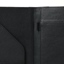 Load image into Gallery viewer, Hand Tooled Leather Portfolio, Black Leather Padfolio, Leather Legal Pad Portfolio, Leather Legal Pad Notebook, Tooled Leather Portfolio