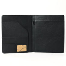 Load image into Gallery viewer, Hand Tooled Leather Portfolio, Black Leather Padfolio, Leather Legal Pad Portfolio, Leather Legal Pad Notebook, Tooled Leather Portfolio