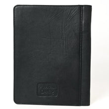 Load image into Gallery viewer, Hand Tooled Leather Portfolio, Black Leather Padfolio, Leather Legal Pad Portfolio, Leather Legal Pad Notebook, Tooled Leather Portfolio