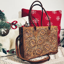 Load image into Gallery viewer, Parkbend Hand Tooled Leather Tote Bag
