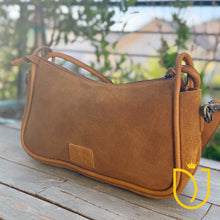 Load image into Gallery viewer, Emilie Caramel Genuine Suede Leather Western Boot Stitch Purse
