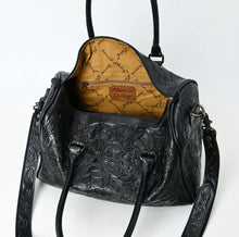 Load image into Gallery viewer, Frontier Belle Hand Tooled Leather Duffel Bag
