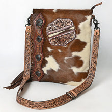 Load image into Gallery viewer, Fernwood Hand Tooled Leather Crossbody Purse
