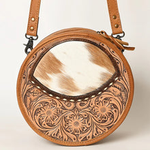 Load image into Gallery viewer, Gunsmoke Hand Tooled Leather Canteen Crossbody Purse
