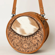 Load image into Gallery viewer, Gunsmoke Hand Tooled Leather Canteen Crossbody Purse
