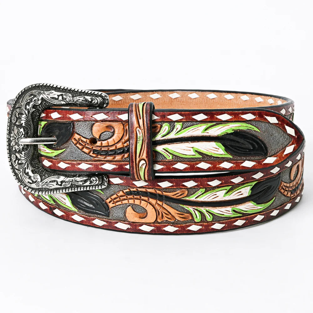 VÈLEZ Vintage Hand Tooled Genuine Leather Belt Velez | Accessories | Vlez Vintage Hand Tooled Genuine  main image 4