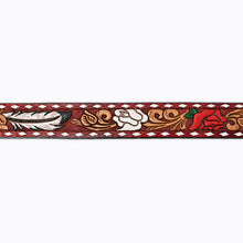 Load image into Gallery viewer, War of Roses Hand Tooled Leather Belt
