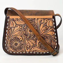 Load image into Gallery viewer, Barren River Hand Tooled Leather Crossbody Purse
